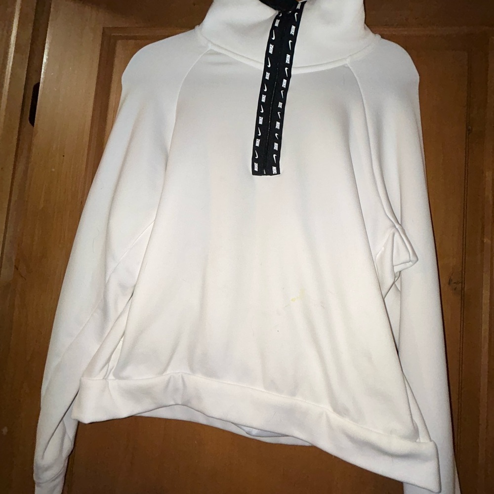 Nike White Sweatshirt with Black Details